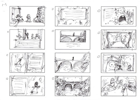 挿絵パートのレイアウトスケッチ