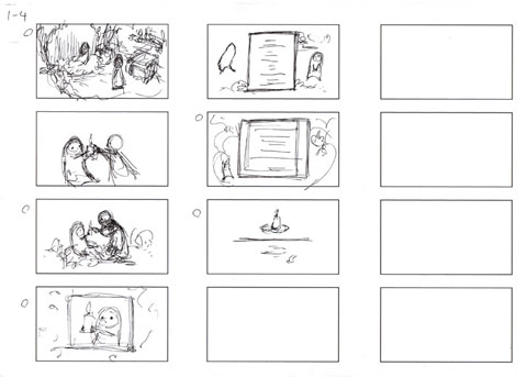 挿絵パートのレイアウトスケッチ