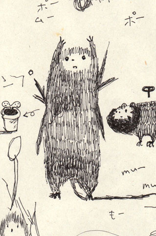 初めて描かれたポーの落書き