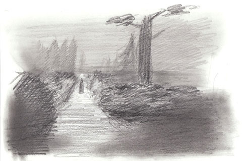 テムの家／庭　スケッチ